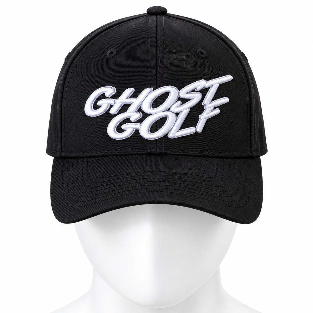 Ghost Golf Snapback Hat Charcoal Black/White